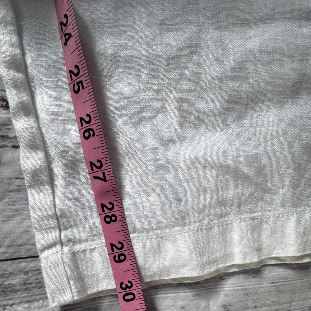 Athleta Cabo Linen Wide Leg Pant White size 2 - Picture 8 of 8